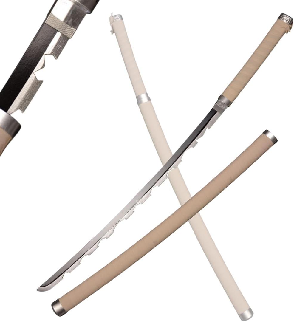 Sword Valley Demon Series Anime Sword - Slayers Katana｜40.9" Length｜Anime Original Texture Carbon Steel Blade Carving Symbol｜Non-Slip Grip｜for Cosplay & Display, Hashibira Inosuke