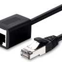 Ethernet Extension Cable 50 Ft, Shielded Network Cat6 Extension Patch Cable RJ45 Cords Shielded Male to Female Connector