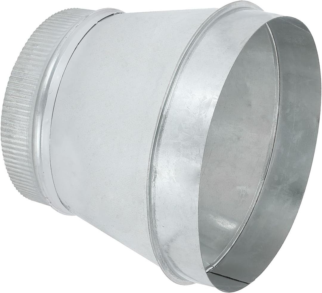 PATIKIL 9 Inch to 7 Inch Duct Reducer, Galvanized Steel Round Air Duct Reducer Crimped Pipe Increaser Adapter Connector Fitting Coupling for HVAC, Ventilation Systems