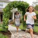 Tall Garden Arch Trellis for Climbing Plants, 87in Tall Metal Plant Support Trellis Archway for Climbing Plant Vegetables Cucumber, Outdoor Yard Lawn Garden Arch Tunnel Trellis 87" H x 75" L x 71" W