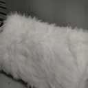 AOGU 48 Inch Faux Fur Christmas Tree Skirt White Plush Skirt for Merry Christmas Party Christmas Tree Decoration