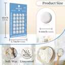 Taper Candle Sticky Dots - White Wax Candle Adhesive Dots for Secure Candle Placement - Easy Clean and Traceless Adhesive for DIY Projects - Pack of 96