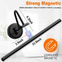 Battery Operated Vanity Lights, Magnetic Mount Bathroom Light Fixture Over Mirror with Remote, Dimmable 3 Color Temp Timer, 22.8 Inch Makeup Mirror Light Bar for Bathroom Bedroom Dressing Table