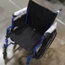 Drive Medical Blue Streak Lightweight Wheelchair - Portable Folding Mobility Aid - Swing-Away Footrests - Desk Arms - Durable Steel Frame - Easy Transport & Storage - 18-Inch Seat