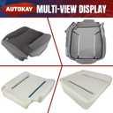 AUTOKAY Seat Cover, Dark Gray Front Left Driver Side Bottom Cloth Seat Cover with Foam Cushion Pad Insert Fits for Dodge Ram SLT ST 1500 2500 2002-2005