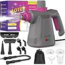 Handheld Steam Cleaner with 12pcs Accessories, Portable Pressurized Multi-Surface Steam Cleaner for Home, Multi-purpose Steamer for Cleaning Tile, Grout, Windows, Bathroom, (Grey)