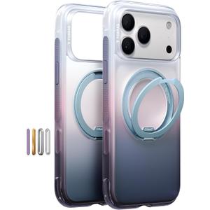 TORRAS O3 Air for iPhone 17 Pro Max Case with 360 Magnetic Stand, [Fit for MagSafe] [Military-Grade Protection] Slim Case for iPhone 17 Pro Max, 6.9", Dusk Haze Purple