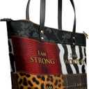 Afroyla Afrocentric Art Totebag for Black Women Premium Leather, Work & Everyday Bag, Ideal Gift for Her on Mother's Day