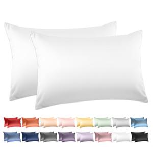 Deep Dream 100% Cotton Pillow Cases Standard Size Set of 2, 600 Thread Count Cotton Pillowcases Standard, White Pillow Cases Set of 2 with Envelop Closure, 20x26 Inches