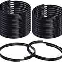 Hotop 50 Pieces Black Keys Ring Heavy Duty Metal Round Split Rings Key Chain Rings for Organization DIY Crafts Accessories(25 mm)