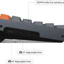 Keychron K4 RGB Hot Swappable Mechanical Keyboard, 96% Layout Bluetooth Wireless/USB Wired Computer Keyboard with Gateron G Pro Red Switch Aluminum Frame for Mac Windows-Version 2