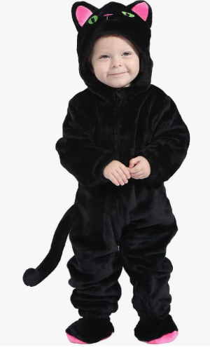 HSCTEK Baby Cat Onesie Costume, Unisex Infant Baby and Toddler Hooded Bodysuit with Footwear Size 3-6M