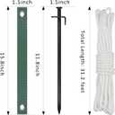 Tree Stake Kit, Heavy Duty Steel 11.8 Inch Steel Tree Stakes and Supports for Young Tree Anti Strong Wind, Leaning Tree Anchor Straightening Kit (4)