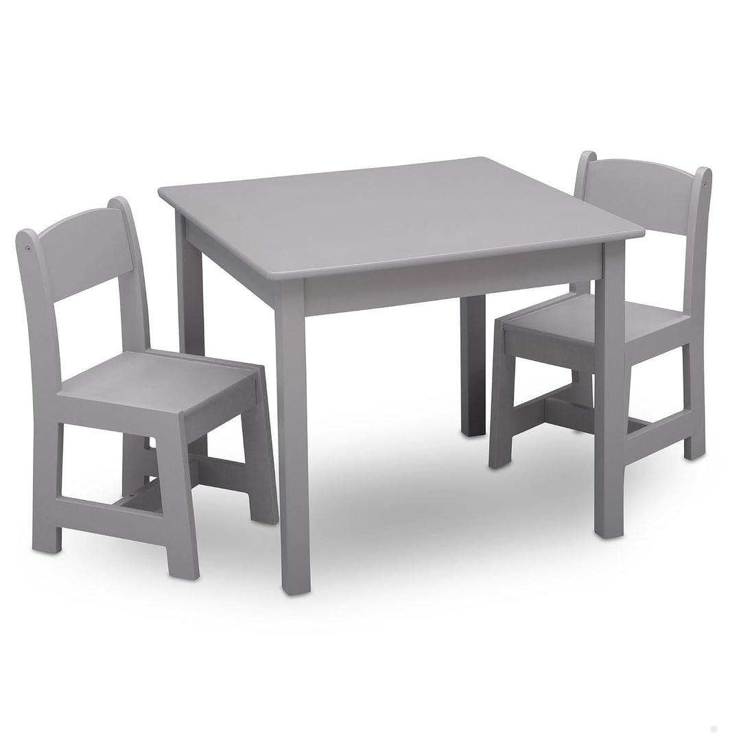Delta Children MySize Table & 2 Chairs Set, Grey