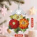Christmas Ornaments: Stained Glass Ornament, Birth Flower Ornament, Christmas Tree Ornaments & Xmas Tree Decorations Exquisite Holiday Decor, Birth Flower Gifts Perfect Holiday & Xmas Gifts - Nov