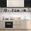 LSK 6PCS L Bracket, 6"2"(15050mm) Shelf Support Corner Bracket for Wooden Board, Max Load : 42lb, Black