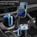 JOYTUTUS Cup Holder Phone Mount for Car, Car Cellphone Large Adapter Long Arm with 360 Degree Rotation, Compatible iPhone, Samsung & All Smartphones,Black,1 Pack