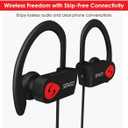SENSO Bluetooth Headphones, Best Wireless Sports Earbuds w/Mic IPX7 Waterproof HD Stereo Sweatproof Earphones for Gym Running Workout Noise Cancelling Earphones Earbuds Noise Cancelling Headsets