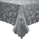 Smiry Rectangle Table Cloth, Waterproof Heavy Duty Vinyl Tablecloths, Wipeable Washable Table Cover for Kitchen and Dining Room (Grey, 60" X 84")