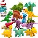 Hely Cancy Dinosaur Bath Toys for Toddler, No Hole Baby Bathtub Shower Water Pool Toys