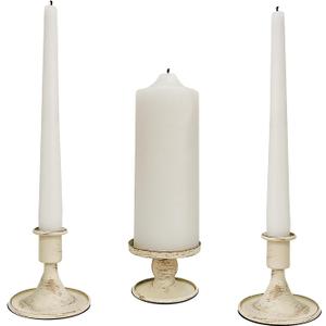 Unity Wedding Candle Holders - Taper Candle Holders for Pillar Candles, 3 Piece Metal White Unity Candlestick Holder Rustic Farmhouse Style Home Decor for Ceremony, Anniversary