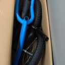 bicystar 14 Inch Toddler Balance Bike for 3-6 Year Old, Real Rubber Air Tires, No Pedal Kids Bike with Adjustable Seat & Handlebar, Footrest, Gift Bike for 3-5 Boys Girls, Blue