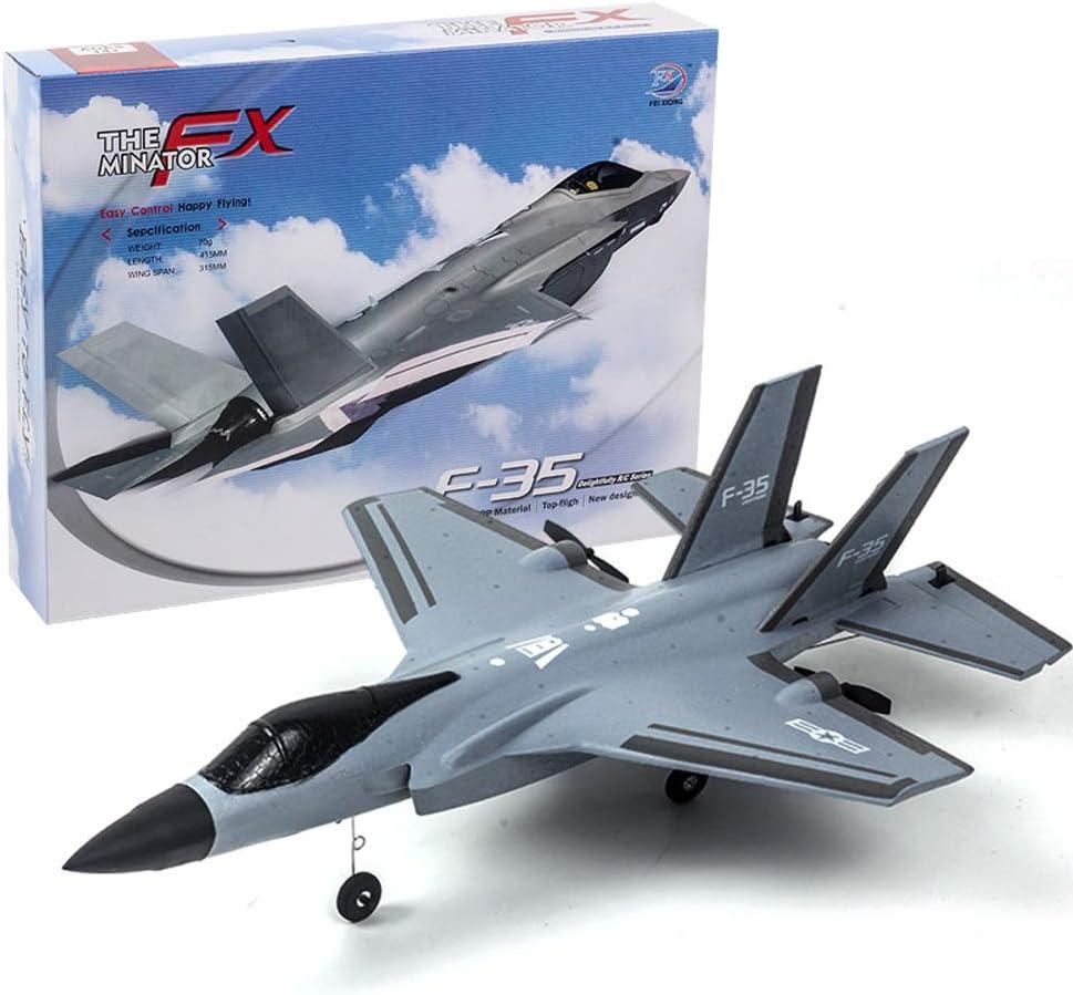RC Airplane F35 Fighter Model 4 Channel Stunt Rc Plane 2.4G Electric RC Aircraft Fixed-Wing Glider EPP RC Plane Drone for Beginners Kids Flying Toy Gifts