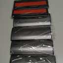 Therwen 6 Pcs Aluminum Office Name Plate Holder for Door Wall Mount 8'' x 3'' Business Sign Holder Office Door Sign Sturdy Curved with Plastic Film and Adhesive Tape (Black)