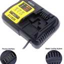 DCB112 20V MAX Rapid Charger Replacement for De-Walt Battery Charger, Compatible with De-Walt 12V-20V Lithium Battery