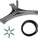 AMI PARTS DC97-15491A Flange Shaft Assembly&(6pcs) DC60-40137A Washing Machine Hex Bolt&DC69-00804A Washer Tub Seal Gasket Compatible with Washing Machine-Replaces 2077008 AP4203183 PS4213806