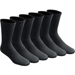 Dickies Men's All Purpose Cushion Crew Socks, (6, 12 Pairs), Size: Medium