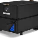 QH.HOME Waterproof Generator Cover 38x28x30 inch ,900D Heavy Duty Oxford with Secure Windproof Buckle- for Most Generators 5500-15000 Watt, Black