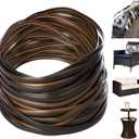 Wicker Repair Material,Synthetic Embossing Rattan Furniture Fix Kit Gradiant Coffee Brown Flat Plastic Weaving Material for Rattan Furniture and Chair Basket Patio Conversation Furtinue-240ft