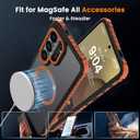 DEERLAMN Strong Magnetic Case for Samsung Galaxy S26 Ultra 6.9-Inch,[Compatible with Magsafe][Military Grade Drop Protection] Translucent Matte Shockproof Protective Phone Cover, Frosted Orange