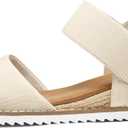 mysoft Women's Low Wedge Sandals Comfortable Closed Toe Espadrilles Slip on Elastic Ankle Strap Walking Sandals, Size 8.5