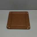 Valet Tray for Men Women, Nightstand Organizer Vanity Catchall Holder for Dresser Desk Storage Bedside, Travel PU Leather Jewelry Key Bowl Coin Watches and Candy Entryway Tray  Large, Light Brown