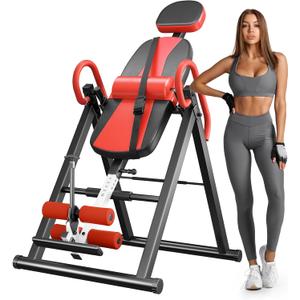 YOLEO Gravity Inversion Table for Back Pain Relief 2026 New Inversion Table w/Lumbar Support Easy to Assemble Back Stretcher Machine 300 lbs