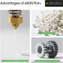 eSUN PLA+ Filament 1.75mm, 3D Printer Filament PLA Plus, Dimensional Accuracy +/- 0.03mm, 1KG Spool (2.2 LBS) 3D Printing Filament for 3D Printers, Cold White