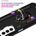Case for Samsung Galaxy M23 5G Case Cover,Magnetic Car Mount Bracket Shell Case for Samsung SM-M236B/DS Galaxy M23 5G / SM-M236Q/DS SM-M236L / Galaxy Buddy 2 Case Black