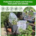 4 Pack Garden Mesh Netting for Plants 2.6x3.3ft - 3.3x4.9ft Insect Bird Netting Pest Barrier Bag with Drawstring 2 Size Fruits Tree Blueberry Bush Netting Cover Bag Protection for Vegetables Tomato
