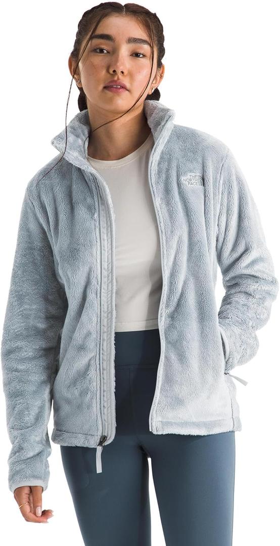 The North Face womens Osito Full Zip Fleece Jacket (Standard & Plus Size) - Soft & Lightweight Fleece, Secure Zip Pockets (XX-Large, Frost Grey)