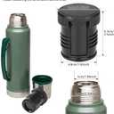 Replacement Stopper,2 Pack Black Water Leakage Prevention Stopper Compatible With Stanley Classic Stainless Steel Vacuum Bottle(1.1 QT/1.5QT/2 QT)