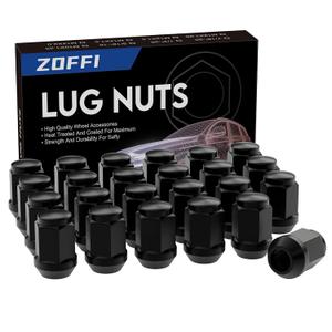 M14x1.5 Lug Nuts 24pcs Replacement for 2011-2018 Jeep Grand Cherokee 2008-2020 Buik Enclave 1999-2020 Cadillac Escalade Aftermarket Wheel - Black Closed End Solid Lug Nuts