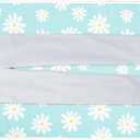 Encasa XO Ironing Mat/Pad (Large 48"x28") with 3mm Padding & Silicone Iron Rest for Steam Pressing on Tabletop or Bed - Heat Resistant, Portable, Quilting & Travel Blanket - Daisy Blue