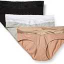 Warner's womens Blissful Benefits No Muffin 3 Pack Hipster Panties, M