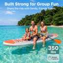 SereneLife 10’6” Inflatable Stand Up Paddle Board with Premium SUP Accessories - 32” Wide Stable Design with Non-Slip EVA Deck Pad, for Youth and Adults, 350 lbs. Capacity