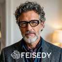 FEISEDY Trendy Blue Light Reading Glasses for Women and Men, Vintage 90s Anti-Glare Readers B0317 Black,2.5x