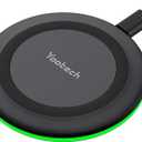 Yootech Wireless Charger,10W Max Fast Wireless Charging Pad Compatible with iPhone 16e/16/16 Plus/16 Pro Max/15/14/13/SE 2022/12/11/X/8,Samsung Galaxy S22/S21/S20,for AirPods Pro 2(No AC Adapter) (Black/Black)