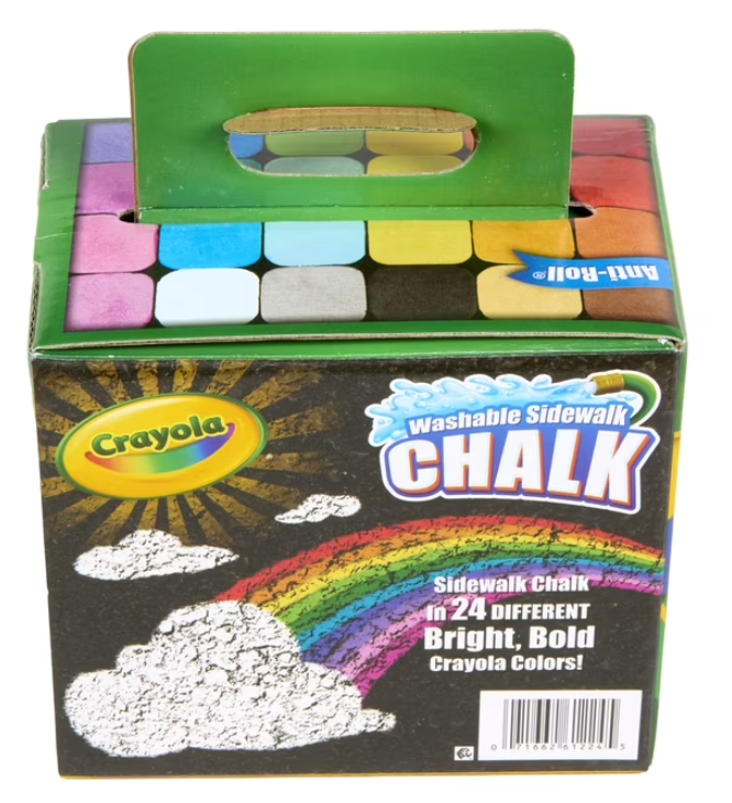 Crayola Washable Sidewalk Chalk, 24 Ct, Outdoor Toys, Summer Activities for Kids, Screen Free Play, Arts and Crafts, Creative Gifts for Kids, Ages 4+