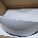 KES Bathroom Vessel Sink, 16" x 13" Oval Vessel Sink for Bathroom Vanity Countertop, Glossy White Ceramic Bowl Sink Egg Shape Above Counter, Modern Look, Crafted to Endure, BVS124